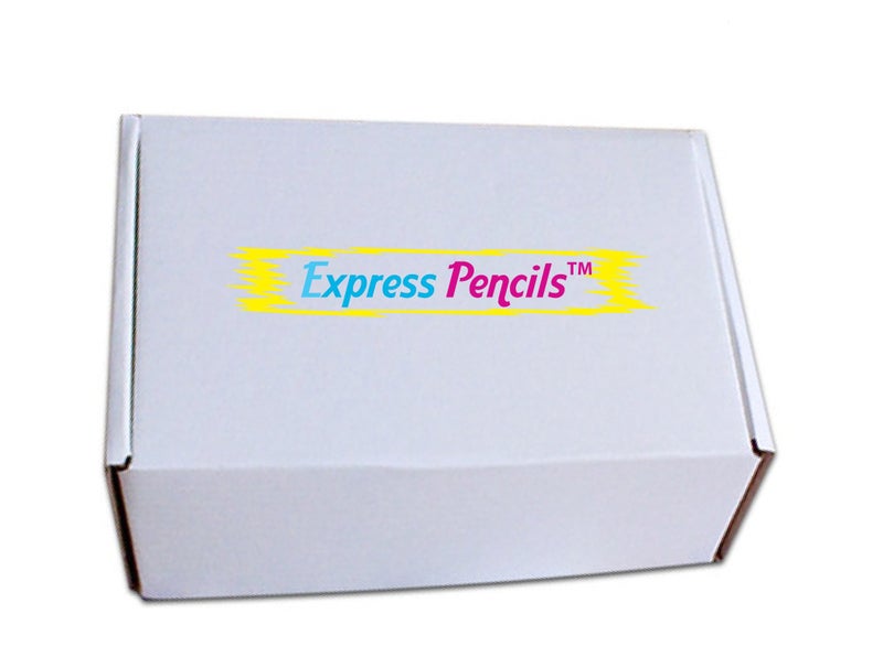 Express Pencils Rainbow Rubberized Soft Touch Ballpoint Pen with Stylus Tip is a stylish, premium metal pen, black ink, medium point. Box of 7 (ORANGE) - Image 3
